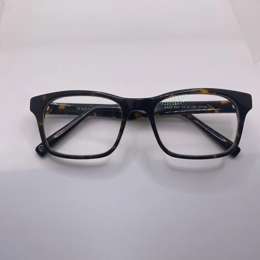 Warby Parker Eyeglasses FRAME ONLY Cass 200 53-19-145 Dark Tortoise 842